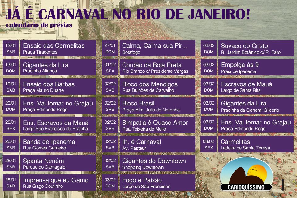 Lista De Blocos De Carnaval 2012 Rio De Janeiro Globo